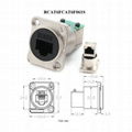 d type chassis panel screw mount rj11 cat3 rj45 cat5e cat6 cat6a connector 9