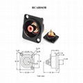 锌合金矩形d type面板螺丝安装RCA BNC 3.5mm接头插座模块 2