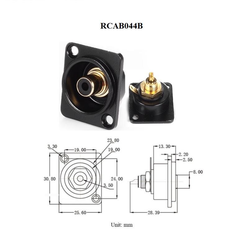 d type chassis panel screw mount RCA BNC 3.5mm connector 4