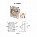 锌合金矩形d type面板螺丝安装RCA BNC 3.5mm接头插座模块 7