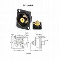 锌合金矩形d type面板螺丝安装RCA BNC 3.5mm接头插座模块 8