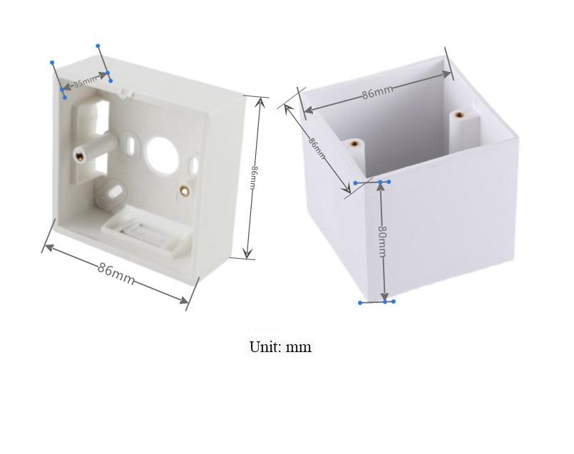 PVC d type 86mm接線盒牆面盒螺絲安裝接頭插座模塊 3