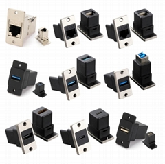 rectangular chassis panel usb3.0 usb2.0 cat6 cat6a usb c type c hdmi connector