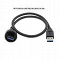 d type面板螺丝安装rj45 cat6 hdmi usb c type c usb3.0室外防水IP67连接线 8