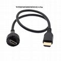 d type面板螺丝安装rj45 cat6 hdmi usb c type c usb3.0室外防水IP67连接线 16