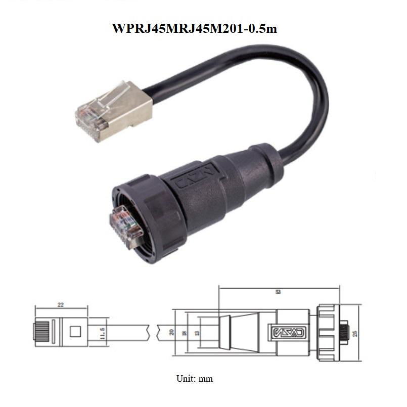 screw panel chassis waterproof rj45 connector d type rj45 cat5e cat6a cable 2