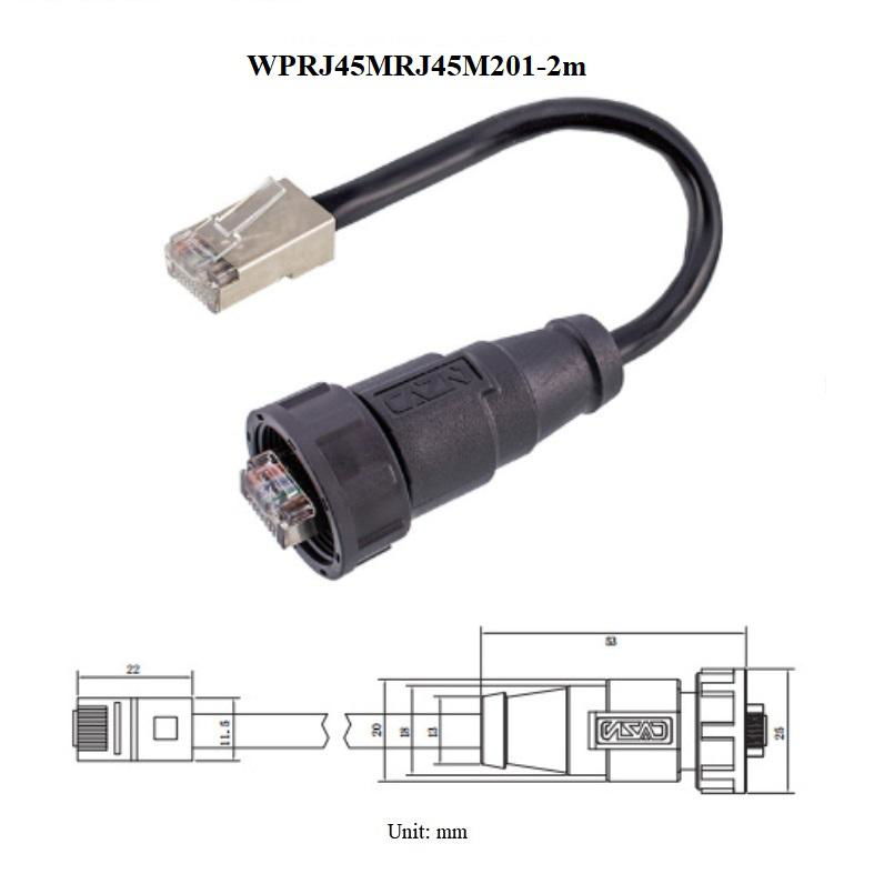 screw panel chassis waterproof rj45 connector d type rj45 cat5e cat6a cable 4