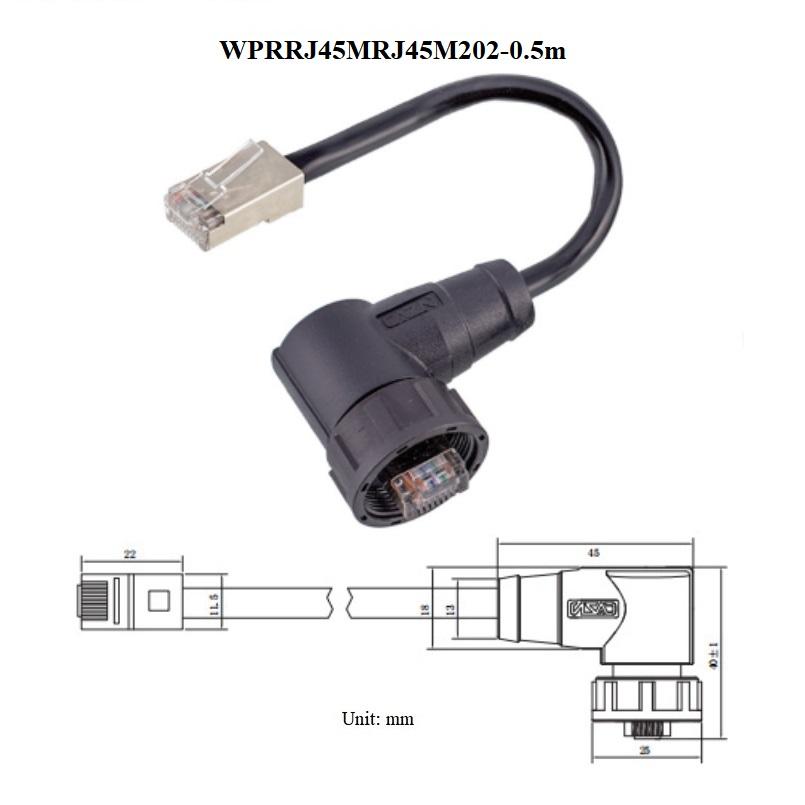 screw panel chassis waterproof rj45 connector d type rj45 cat5e cat6a cable 5