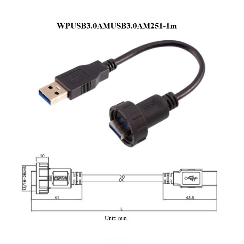 d type面板螺絲安裝usb3.0 a室外防水IP67連接線連接器 3