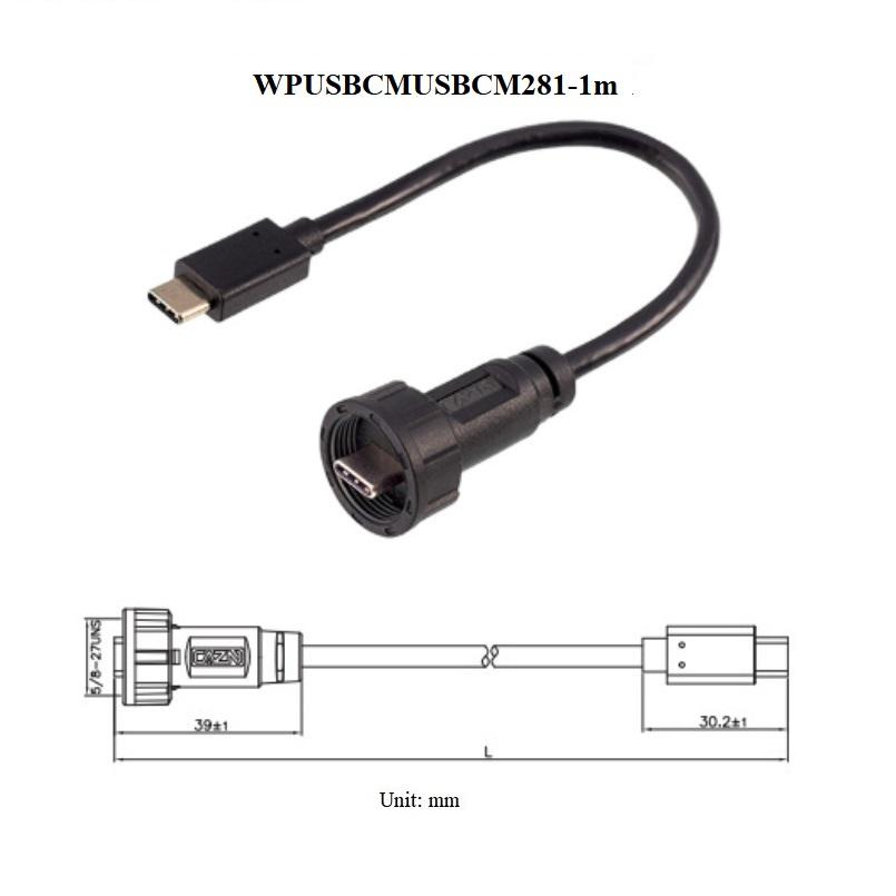 d type面板螺丝安装usb c type c室外防水IP67连接线连接器 3