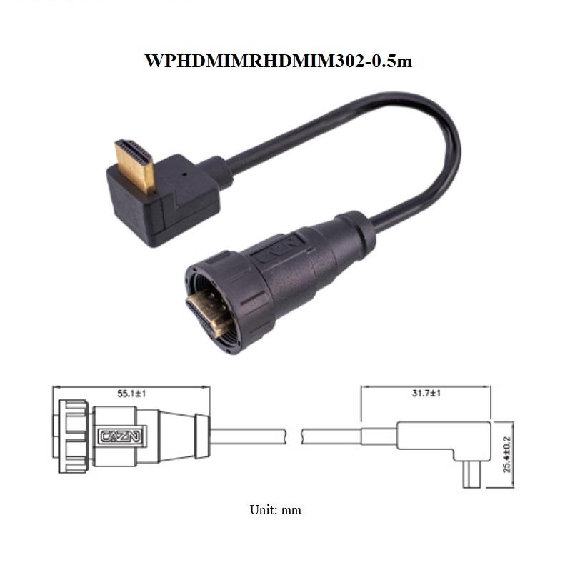 d type面板螺絲安裝hdtv hdmi室外防水IP67連接線連接器 5