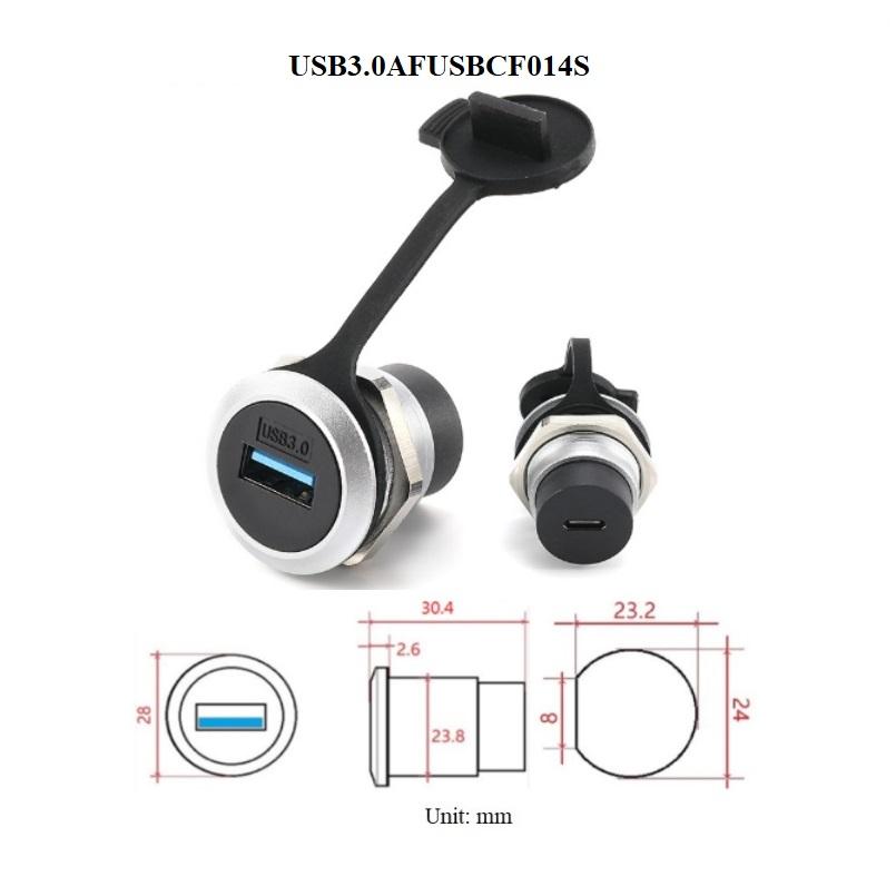 鋅合金d type面板螺絲安裝usb c type c接頭插座模塊連接器 5