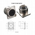 鋅合金d type面板螺絲安裝usb c type c接頭插座模塊連接器