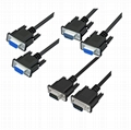 全铜rs232 DB9串口线9针孔com口连接线db9公母直连交叉数据线转接线