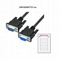 全銅rs232 DB9串口線9針孔com口連接線db9公母直連交叉數據線轉接線 8