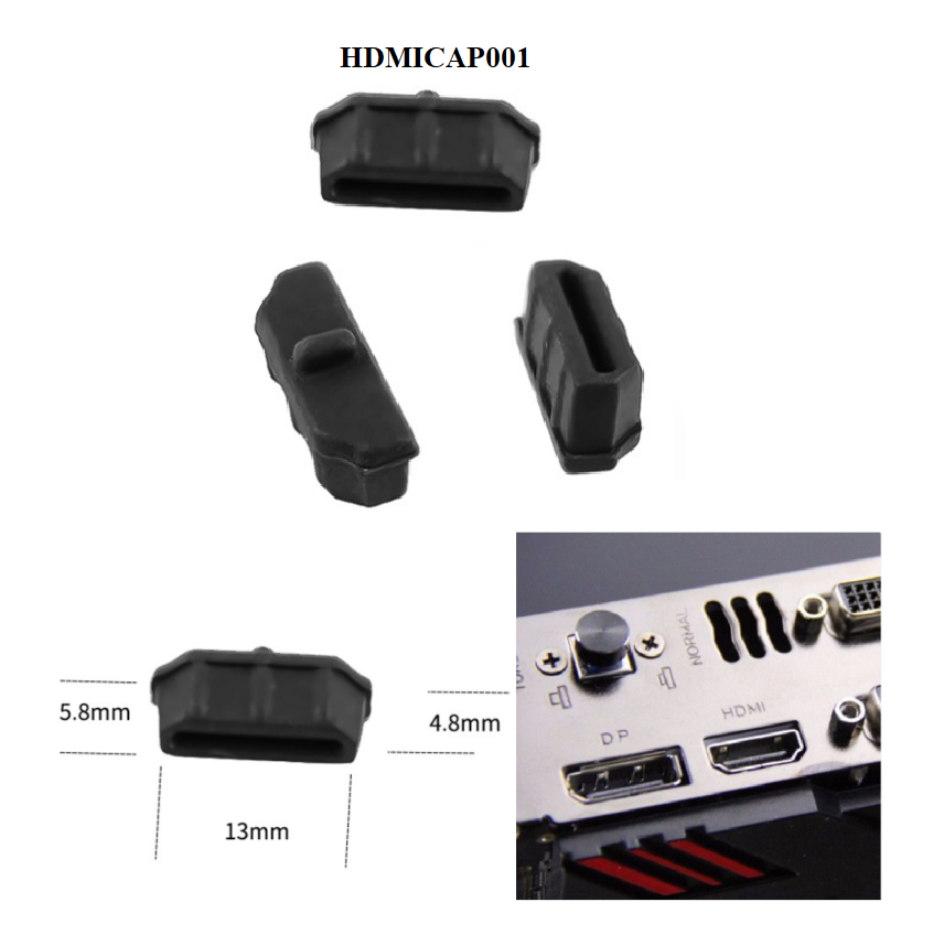 100pcs每袋usb hdmi rj11 rj45 vga db9 db15接頭保護帽保護蓋塑膠防塵帽 3