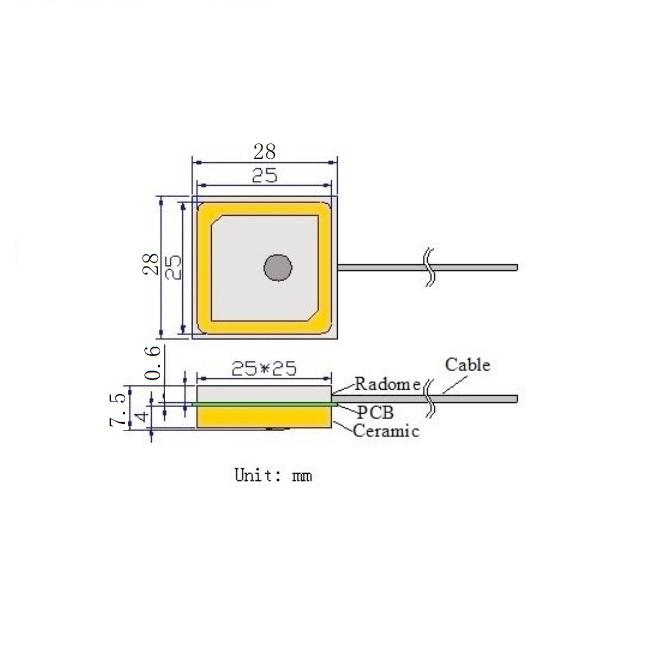 u.fl IPEX 3M膠安裝高增益GPS Glonass北斗PCB天線 2