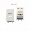 128 type面板螺絲安裝rj11 cat3 rj45 cat6 cat6a接頭白色插座模塊