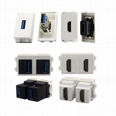 panel chassis mount 128 type usb2.0 usb3.0 hdtv hdmi 2.0 white connector module