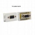 panel chassis mount 128 type vga db9 db15 dvi white connector module