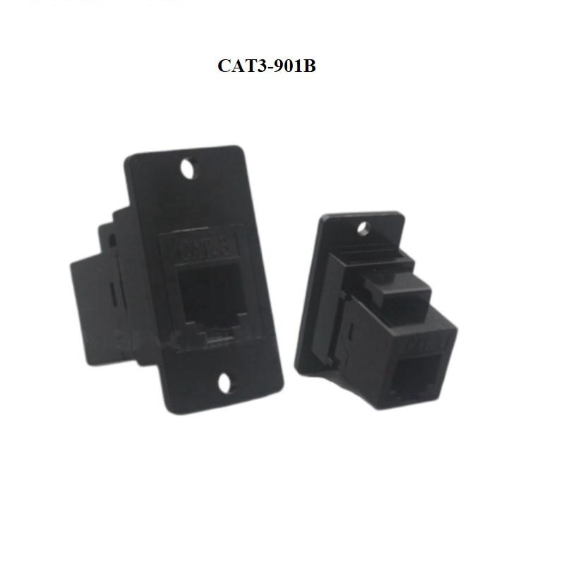 鋅合金長方形面板螺絲安裝RJ11 CAT3 RJ45 CAT5E CAT6 CAT6A CAT7接頭黑色插座模塊 2