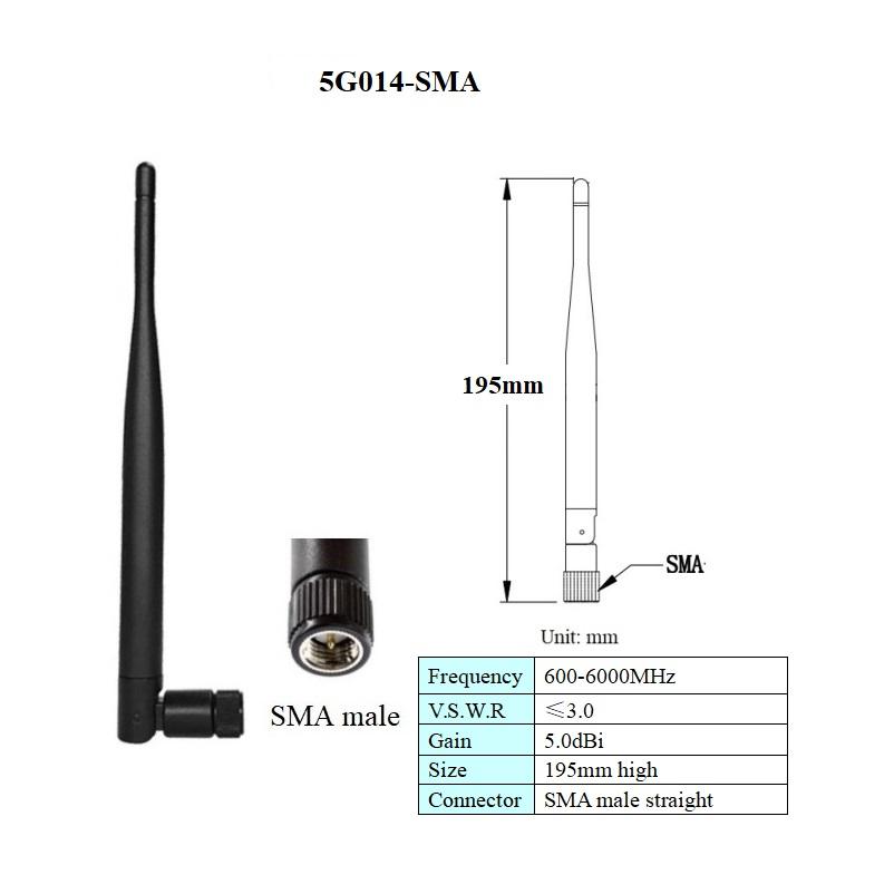 SMA接头室内用高增益全向600-6000MHz gsm 3g 4g lte 5g折叠天线 3