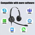 Factory Sale OEM Wired Stereo USB Headphones Business Headset With Voice Cancell 6