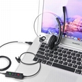 Wholesale Factory Wired USB Headphone Single Sided Headset With Microphone 4
