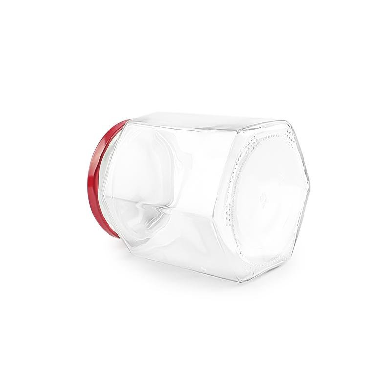 食品级玻璃六棱形状透明颜色蜂蜜玻璃罐 3