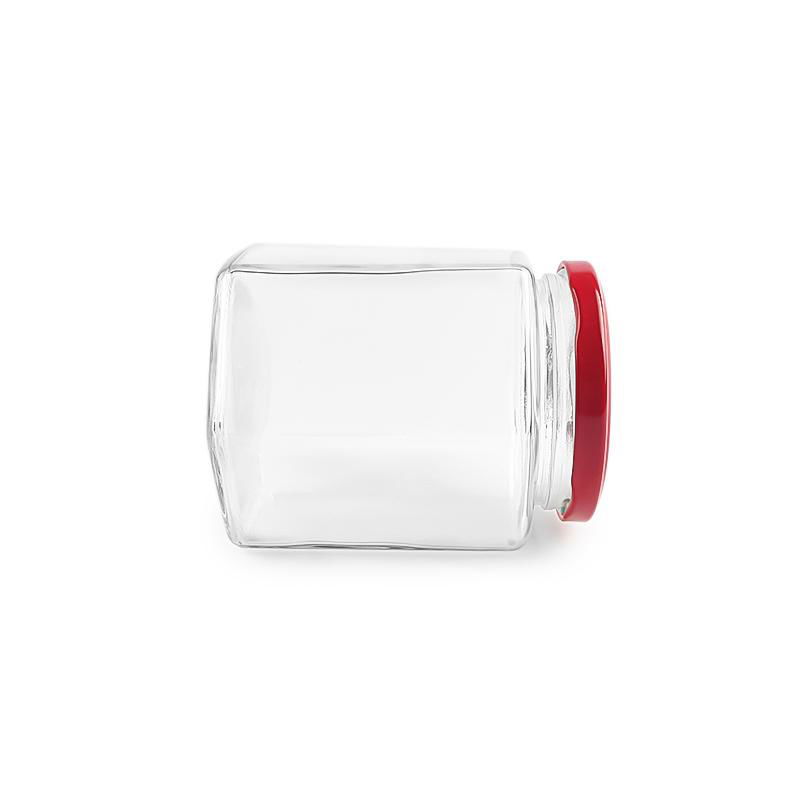 食品級玻璃六稜形狀透明顏色蜂蜜玻璃罐 4