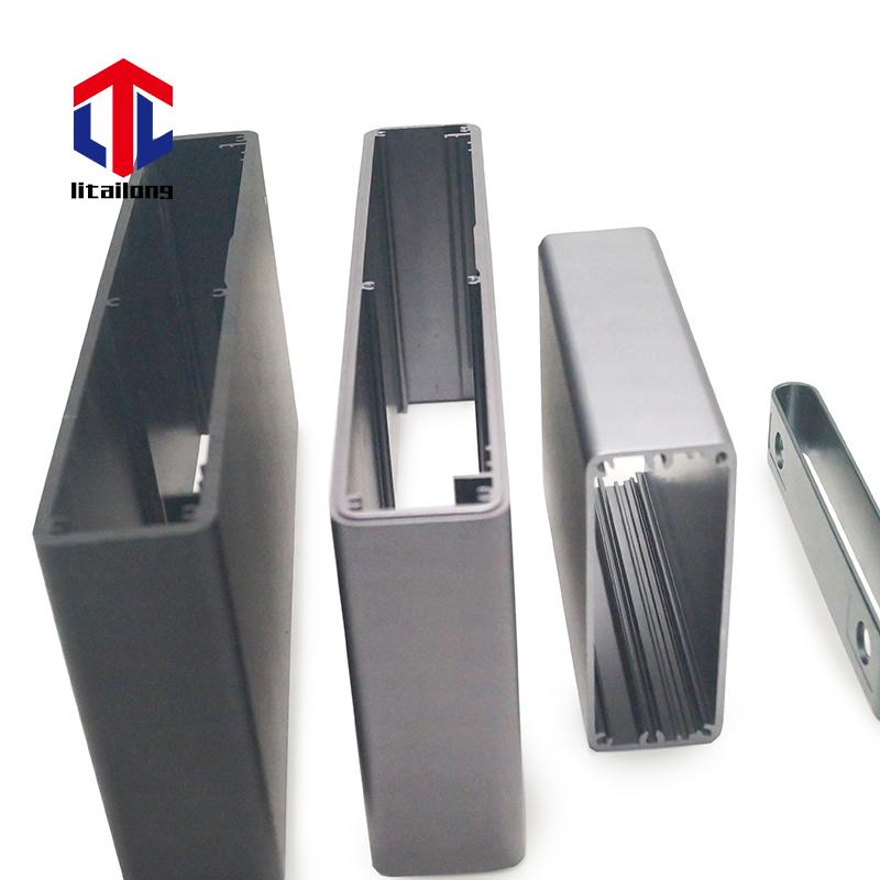 DIY factory custom aluminum enclosure black anodized extruded housing box 1