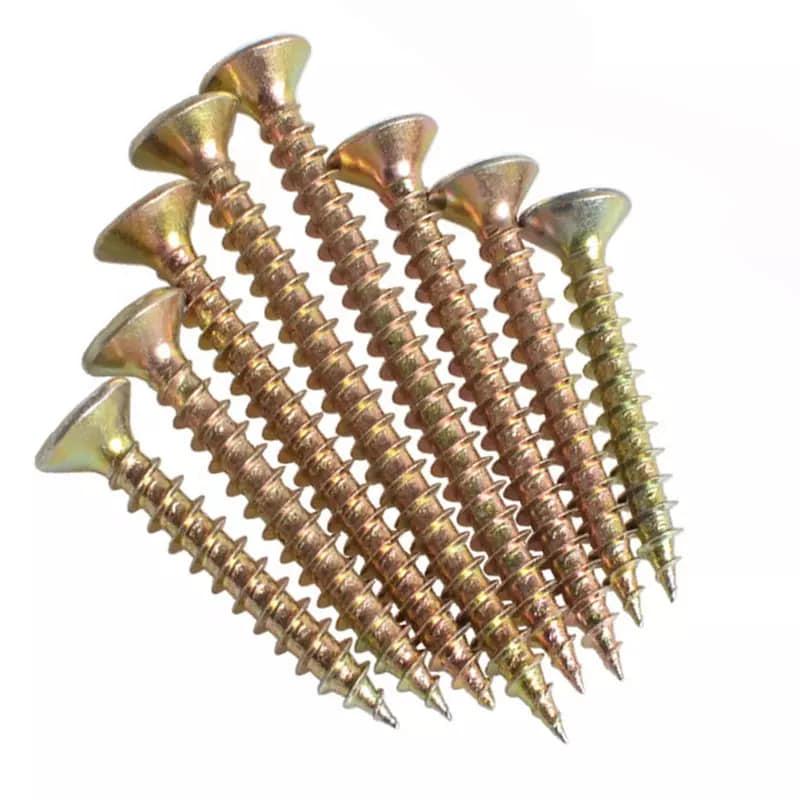 Factory supply Chipboard Screws Yellow zinc, BZP 2