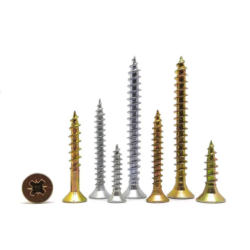 Factory supply Chipboard Screws Yellow zinc, BZP 3