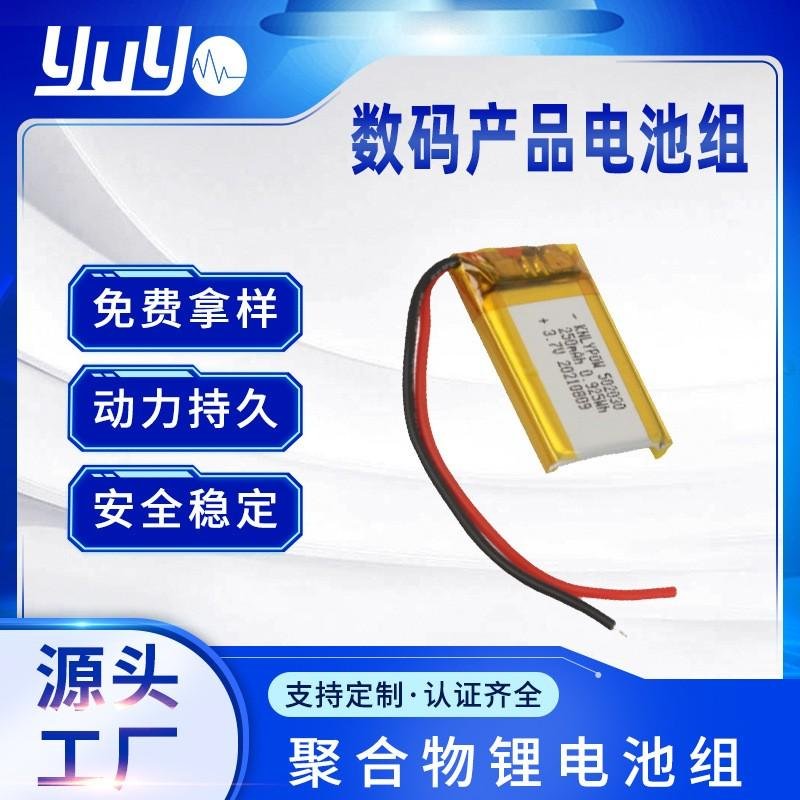 502030 3.8V 250mah polymer lithium battery