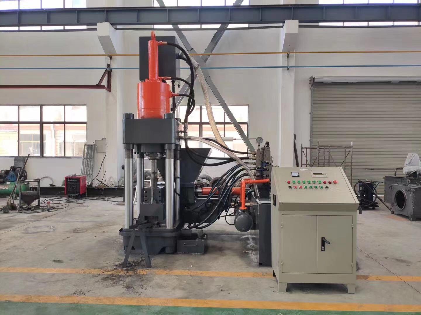 hydraulic aluminum chip briquetting press machine 