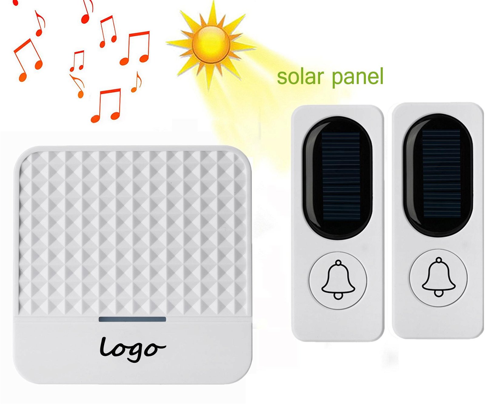 Solar waterproof doorbell alarm certified FCC-ID 4