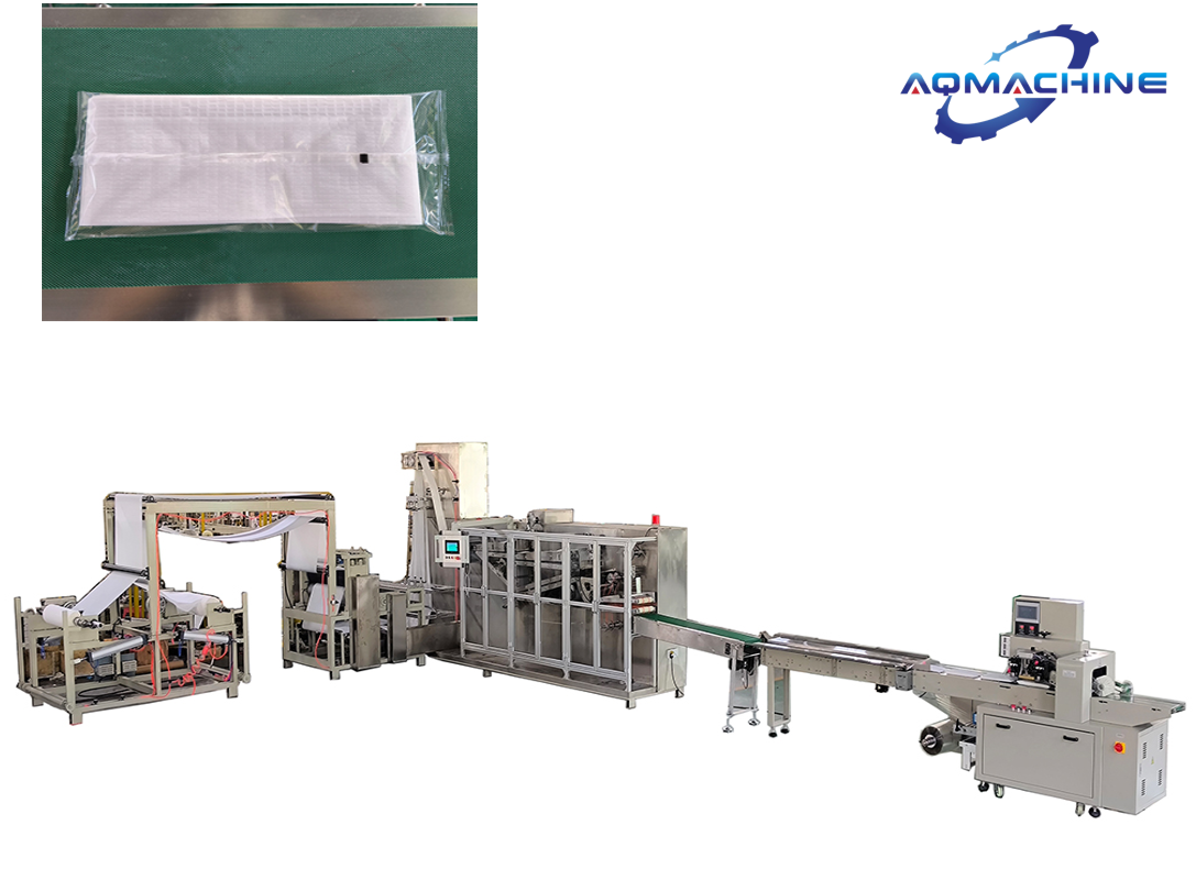 Disposable non woven spa bed sheets folding and cutting machine 4