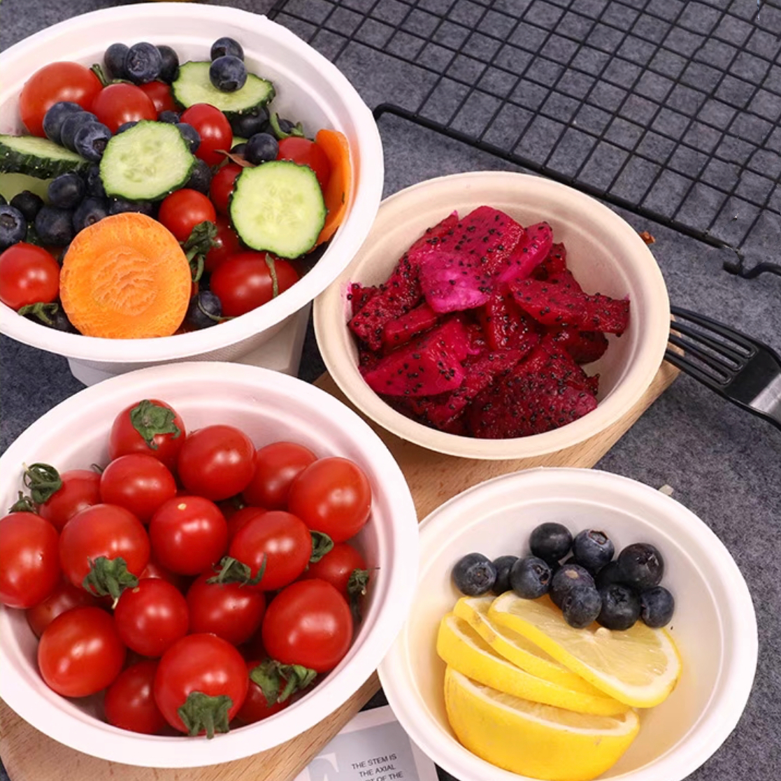 Compostable disposable food bowls for all types of events with direct food  3