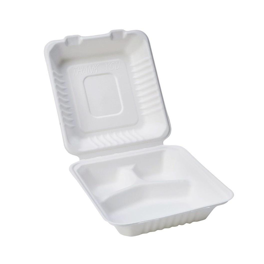 Disposable Eco-Friendly Compostable Biodegradable Clamshell Container Lunch Box