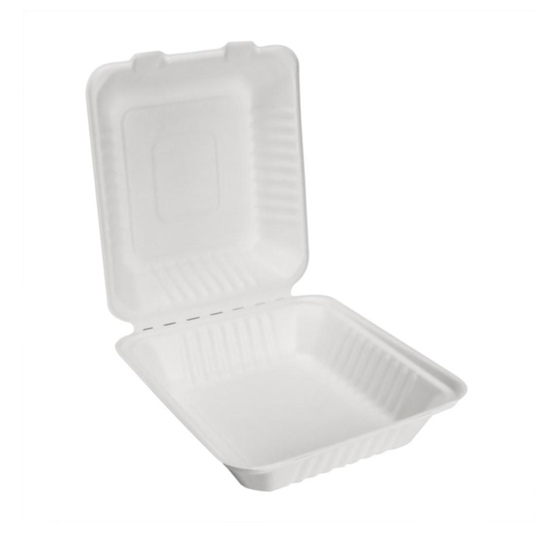 Take Away Food Container Packaging Sugarcane Bagasse Biodegradable Lunch Box 2