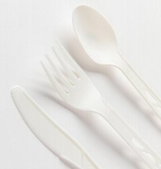 Disposable Compostable CPLA Knife / Fork /Spoon Biodegradable Tableware And set