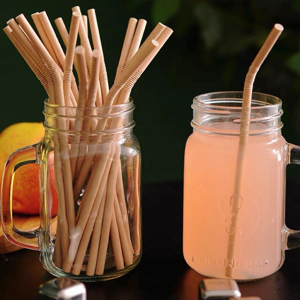 Flexible Bendable  Eco Friendly Biodegradable Hot And Cold Paper Straws  5