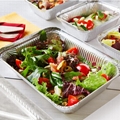 Sturdy reusable aluminum foil pan for takeout cooking reheating and storing food