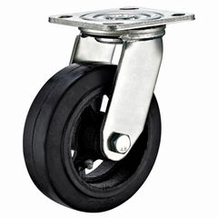 Heavy-duty caster with Rubber on Steel