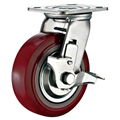 Heavy-duty Caster with Polyurethane on Polyolefin Wheels 4