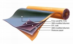 Ice and Water Shield Roofing Underlayment 50 Mil Thickness Bitumen Self-adhesive