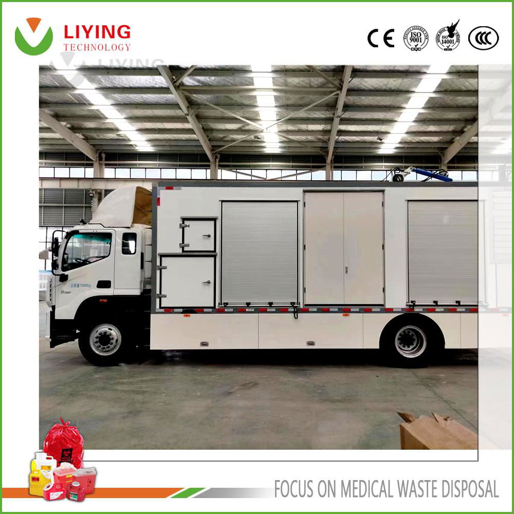 Medical waste disinfection vehicle