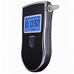 Black Led Lights Show Breathalyzer Alcohol Tester With Timer Quick Response For 