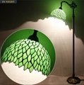 WERFACTORY Tiffany Lamp Floor  Stained Glass Arched Lamp Standing Reading Light 3