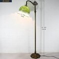 WERFACTORY Tiffany Lamp Floor  Stained Glass Arched Lamp Standing Reading Light 4